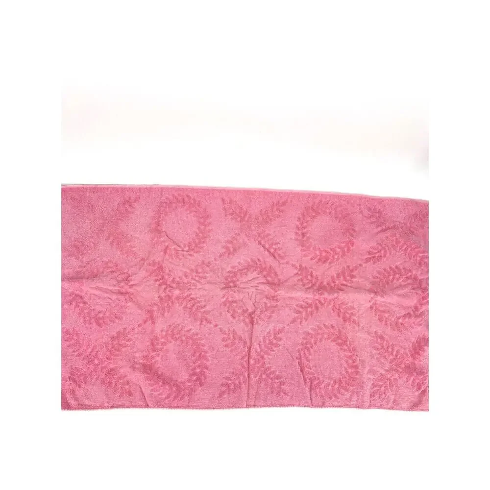 Vintage 70s Cannon Pink Sculpted Bath Towel Hugs & Kisses X's & O's
